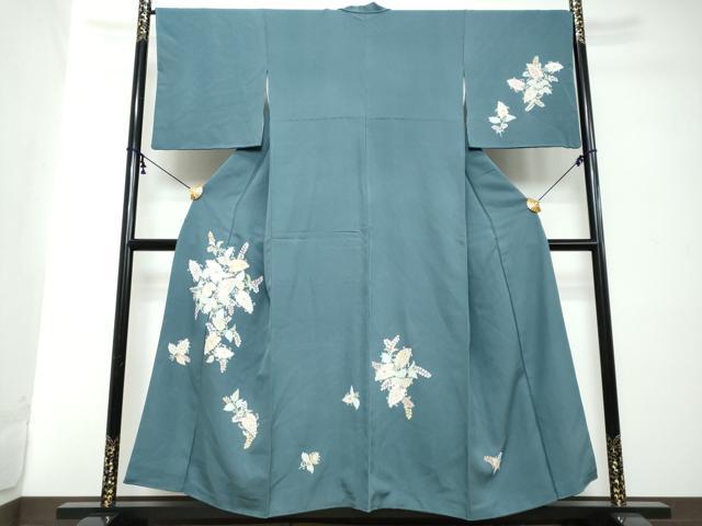 平和屋着物●訪問着　洋花文　金銀彩　正絹　逸品　DABI2300ud｜平和屋