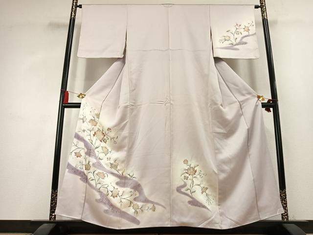 平和屋着物●訪問着　花蝶文　暈し染め　金銀彩　正絹　逸品　AABK8086fy｜平和屋