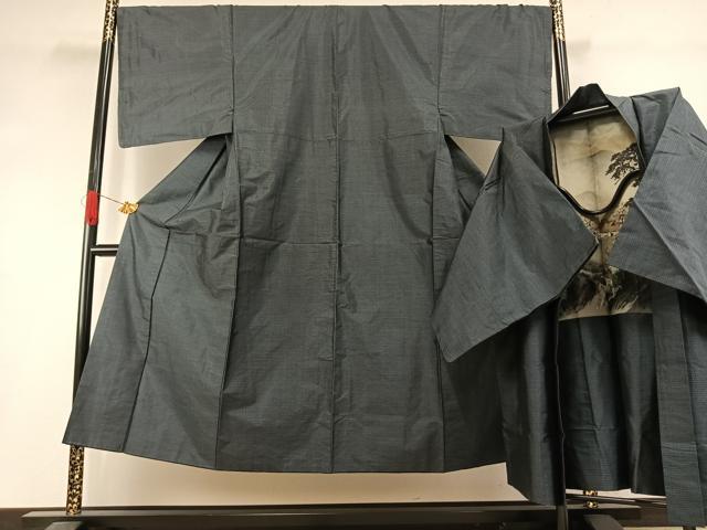 長閑やかさ屋お召しもの●成人男性 発祥地大島紬 合奏団 亀甲絣 正絹 珠玉 AABI1741fy