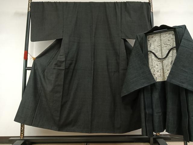 長閑やかさ屋お召しもの●成人男性 紬 合奏団 杢無地 正絹 珠玉 AABI1743fy
