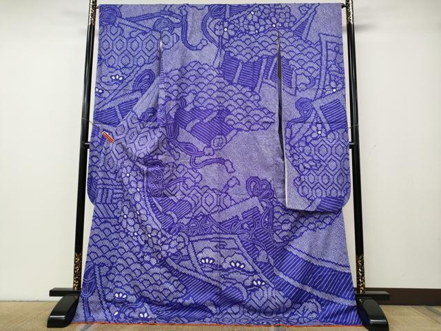 平和屋着物●豪華振袖　総絞り　蒔絵花文　正絹　逸品　CABG5391ut｜平和屋