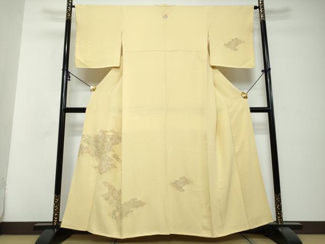 平和屋着物●中国三大刺繍　スワトウ刺繍　汕頭刺繍　総刺繍　訪問着　吉祥草花文　正絹　逸品　DABI2909ud｜平和屋