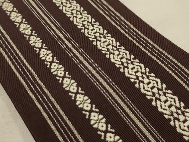 平和屋着物●男性 本場筑前博多織 角帯 献上 正絹 逸品 AABJ7467sx|平和屋