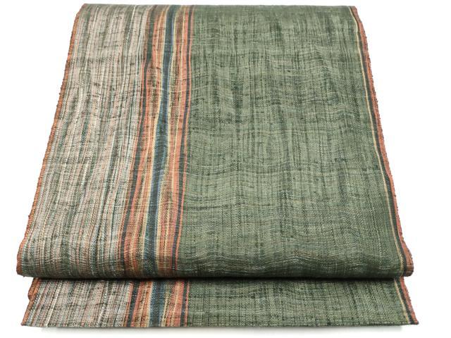 平和屋着物▽両面　全通柄袋帯　スリーシーズン　春夏秋　紬地　霞文　正絹　逸品　CABH4904hy｜平和屋