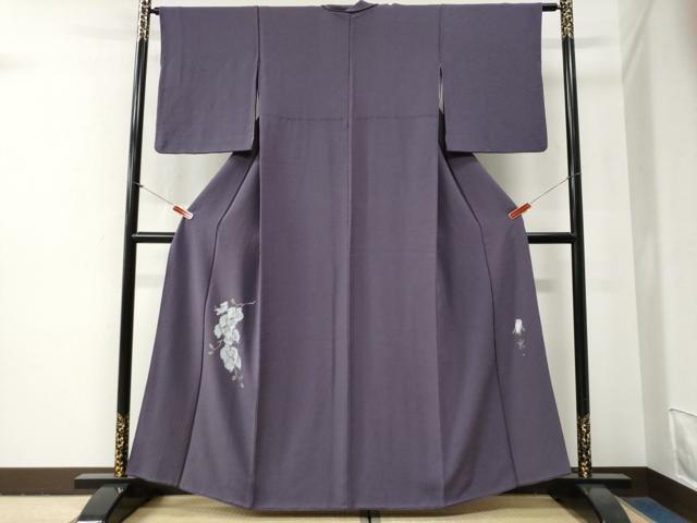 平和屋着物●東京友禅　菅有鬼一　色留訪問着　胡蝶蘭　金彩　正絹　逸品　CABG0778yc｜平和屋