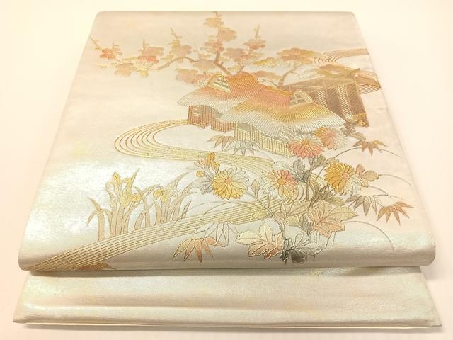 平和屋着物●金彩友禅　卓越技能者・名工・和田光正　太鼓柄袋帯　御所解文　正絹　逸品　CABG1705vp｜平和屋