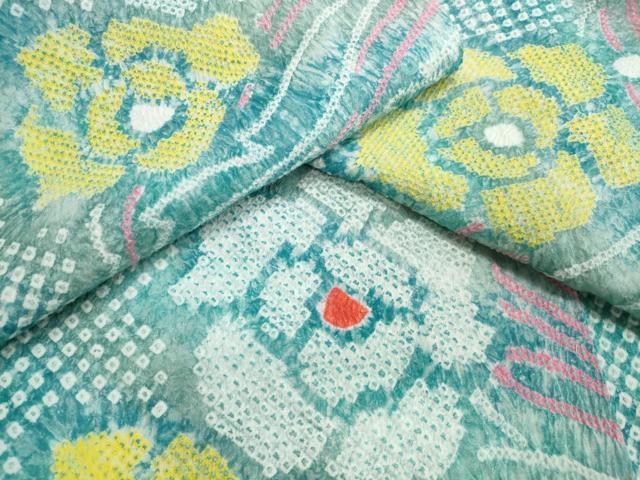 平和屋着物&there4;夏物　浴衣　有松鳴海絞り　舞葉牡丹文　綿　逸品　CABJ0160ng｜平和屋 33,800円