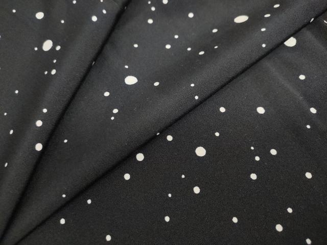 平和屋着物●上質な小紋 大小霰 黒地 正絹 逸品 DABD9866ud|平和屋