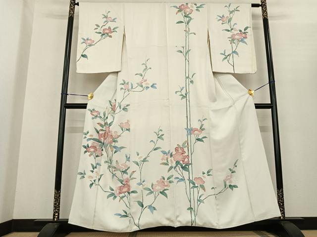 平和屋着物●訪問着　友禅　刺繍　枝花文　金糸　正絹　逸品　AABF0420fy｜平和屋 28,860円