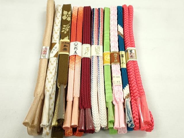 平和屋着物●和装小物 帯締め10本セット 高麗組 御岳組 大和組 礼装用 大丸扱い 金糸 逸品 未使用 CABF7287ju