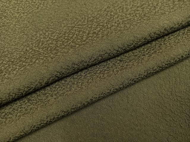 長閑やかさ屋御召しもの●御前上等な色無地 国防色 正絹 珠玉 AABI0509ph
