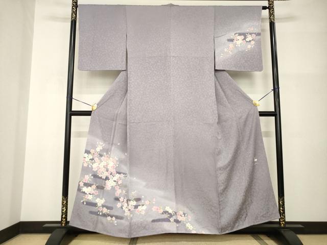 平和屋着物●訪問着　作家物　エ霞桜文　やまと誂製　正絹　逸品　AABI2405ck｜平和屋