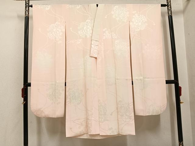 平和屋着物●振袖用長襦袢 袷 花車地紋 暈し染め 正絹 逸品 AABI6254ph|平和屋