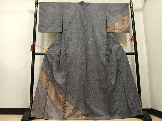 平和屋着物●訪問着　本場大島紬　染大島　斜め取り割付文　正絹　逸品　未使用　AABI4948ph｜平和屋 27,300円
