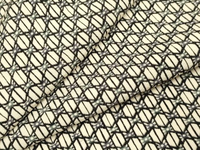 平和屋着物▽上質な小紋　単衣　幾何学文様　正絹　逸品　DABE9867du｜平和屋 23,725円