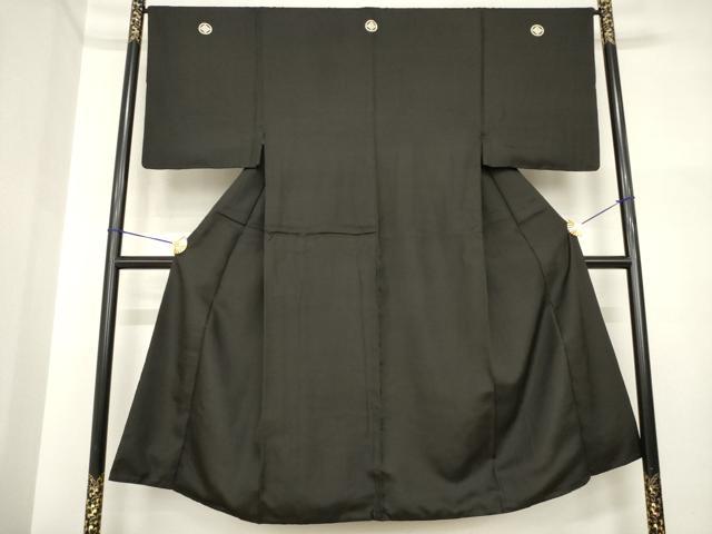 長閑やかさ屋お召しもの●成人男性 黒紋付 正絹 珠玉 AABI5320ck