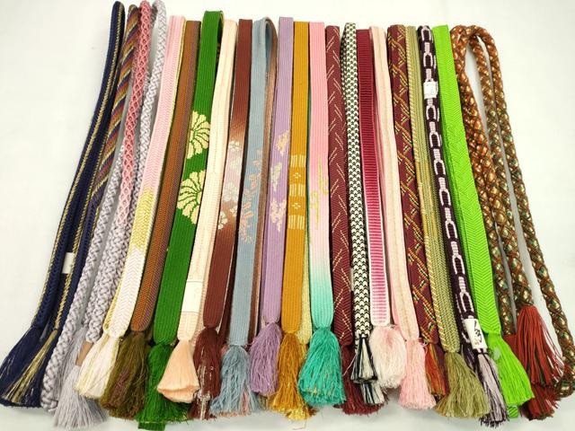 平和屋着物●和装小物　帯締め20本セット　高麗組　唐組　笹浪組　鎌倉組　大和組　金銀糸　未使用あり　逸品　CABF7422ju｜平和屋