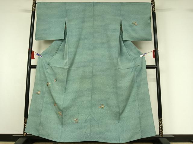 平和屋着物▽訪問着　単衣　刺繍　花丸文　金彩　正絹　逸品　AABI5039jh｜平和屋