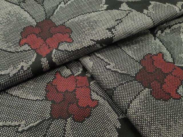平和屋着物●本場大島紬 7マルキ 更紗花唐草文 正絹 逸品 CABD9491gh|平和屋