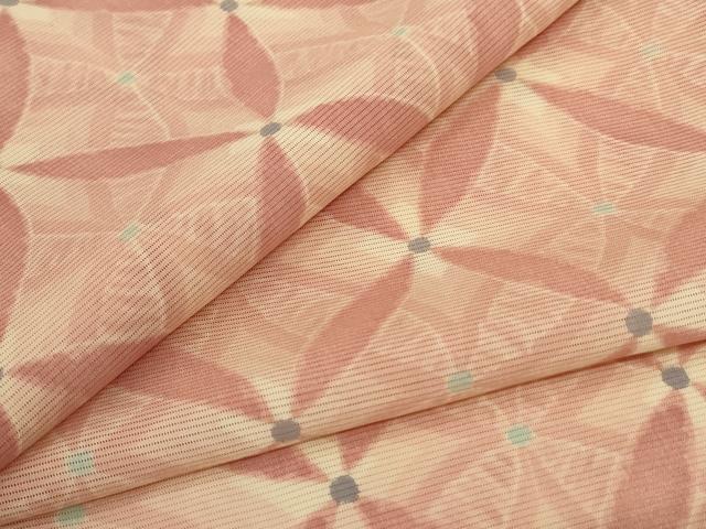 長閑やかさ屋御召しもの＊夏物 小紋 絽 七宝文 正絹 珠玉 AABI0634jd