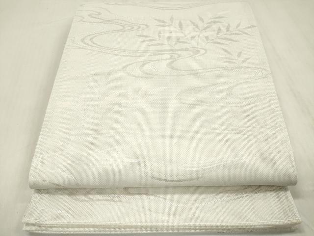 長閑やかさ屋御召しもの＊夏物 六通柄袋帯 水流葦文 銀糸 DABB6946ea