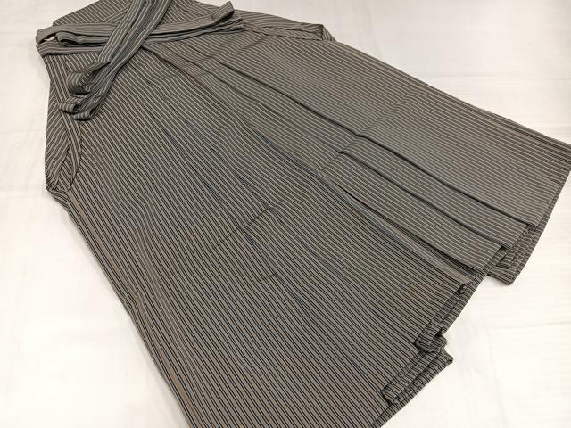 平和屋着物●男性　行灯袴　精巧神代平　縞　正絹　逸品　AABJ0157ph｜平和屋