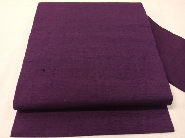 平和屋着物●九寸名古屋帯　紬地　桑の実色　正絹　逸品　CABG7896vp｜平和屋