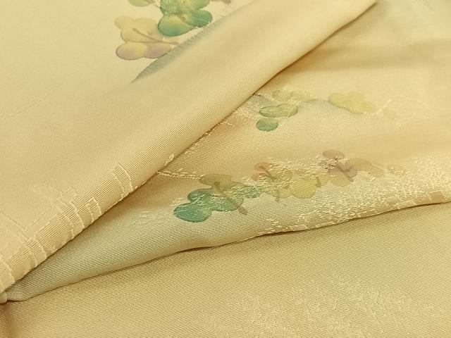 長閑やかさ屋御召しもの▽御膳上等な小紋 単衣 地紋起こし 見晴らし文 暈し染め 正絹 珠玉 AABI7033jh