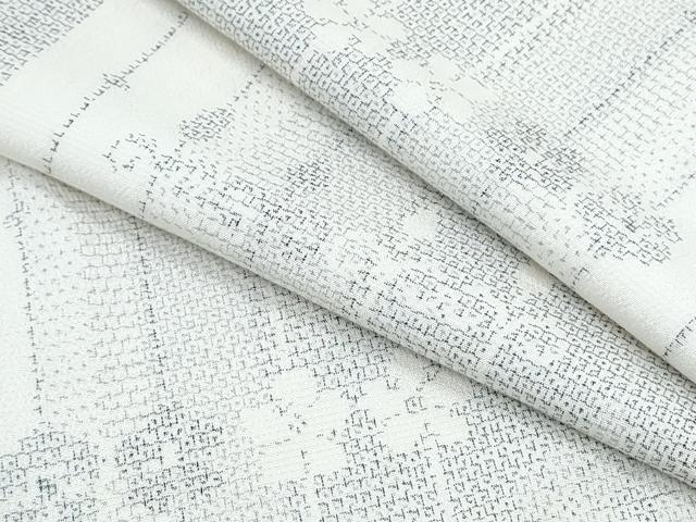 平和屋着物▽本塩沢　単衣　110亀甲　花間道　正絹　逸品　CABG2605th｜平和屋