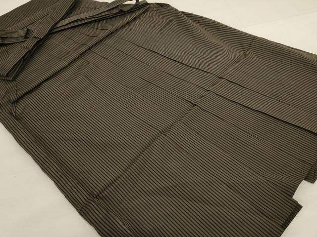 長閑やかさ屋お召しもの＊夏物 成人男性 行灯袴 縞 正絹 珠玉 AABI6660jd