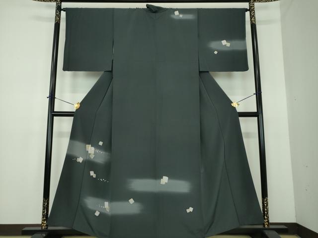 長閑やかさ屋御召しもの●打ち立てる460年・千總 短い訪問着 刺しゅう 破れ目色紙 暈し染め 金彩 正絹 珠玉 DABE5443ps