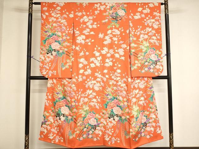 長閑やかさ屋御召しもの∵お嬢さん 十三参り ちびっ子 祝着 駒刺しゅう 割れ易い文 金彩 正絹 珠玉 AABH2852ja