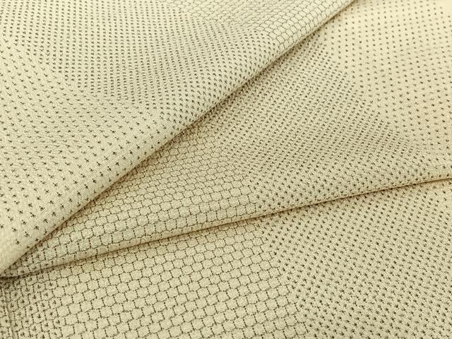 平和屋着物▽本塩沢　単衣　110亀甲　蚊絣　正絹　逸品　AABI2089jh｜平和屋