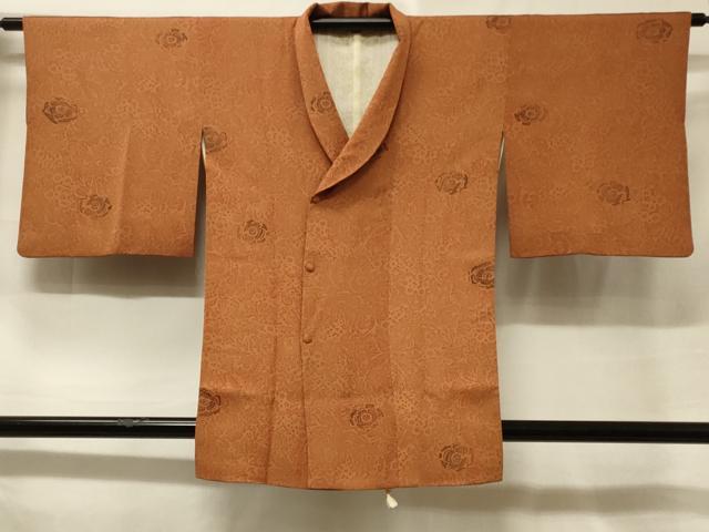 平和屋着物#道中着 型染め 更紗花文 正絹 逸品 CABF1271in|平和屋