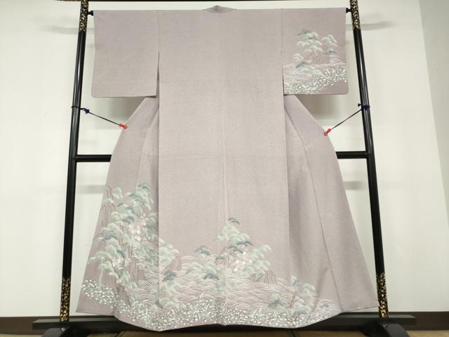 平和屋着物●訪問着　友禅　作家物　浜松文　正絹　逸品　DABD9207ud｜平和屋