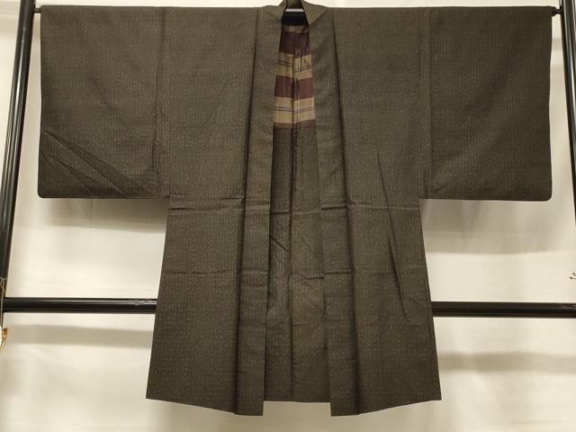 平和屋着物#男性 長羽織 格子柄 正絹 逸品 CABF1276in|平和屋