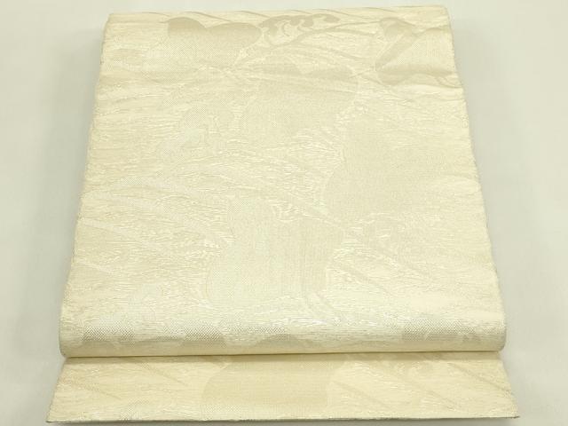 平和屋着物*夏物 全通柄 本 千鳥立波文 銀糸 袋帯 正絹 逸品 CABJ1891rv|平和屋