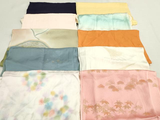 平和屋着物★和装小物　帯揚げ10枚セット　丹後ちりめん　正絹　逸品　DABG6225xg｜平和屋