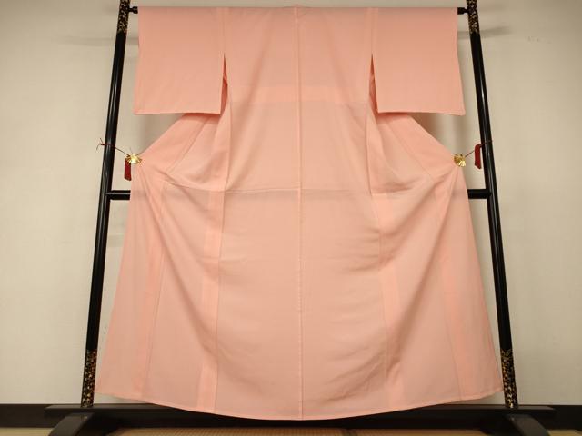 長閑やかさ屋御召しもの＊夏物 色無地 絽 赤香色 正絹 珠玉 AABJ2447jd