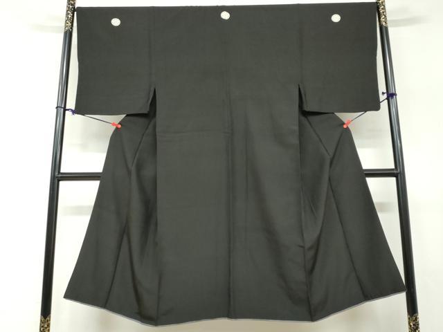 長閑やかさ屋お召しもの●成人男性 黒紋付 正絹 珠玉 DABF1596ud