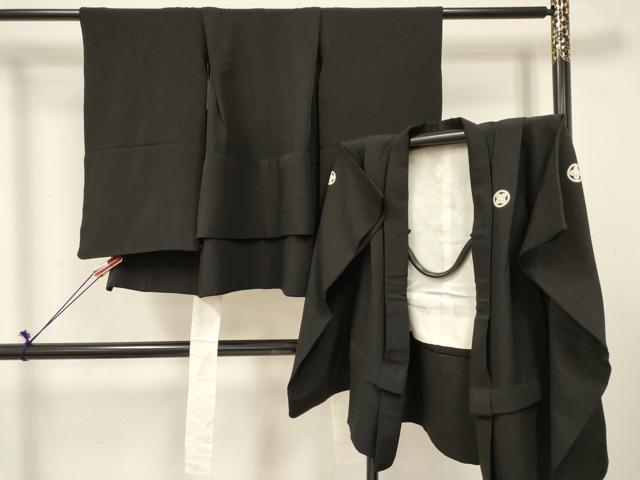長閑やかさ屋御召しもの[]七五三 お坊っちゃん 祝着・黒紋付羽織書き割り 珠玉 DABE7168ma
