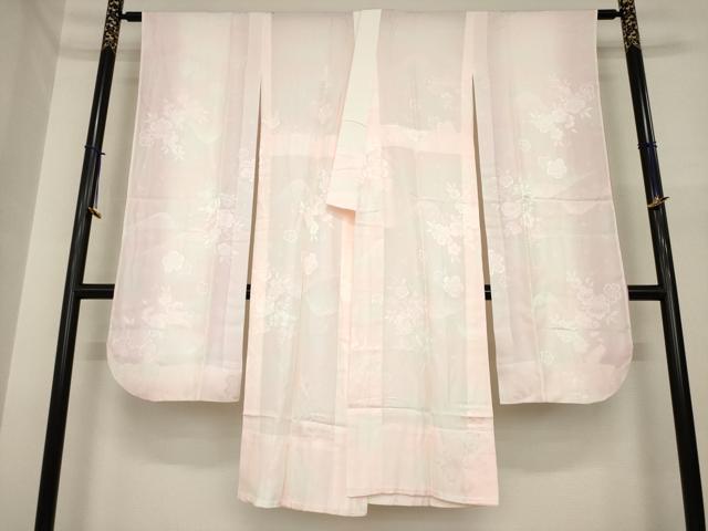 平和屋着物●振袖用長襦袢　無双仕立て　舞花地紋　暈し染め　正絹　逸品　AABI6882ck｜平和屋