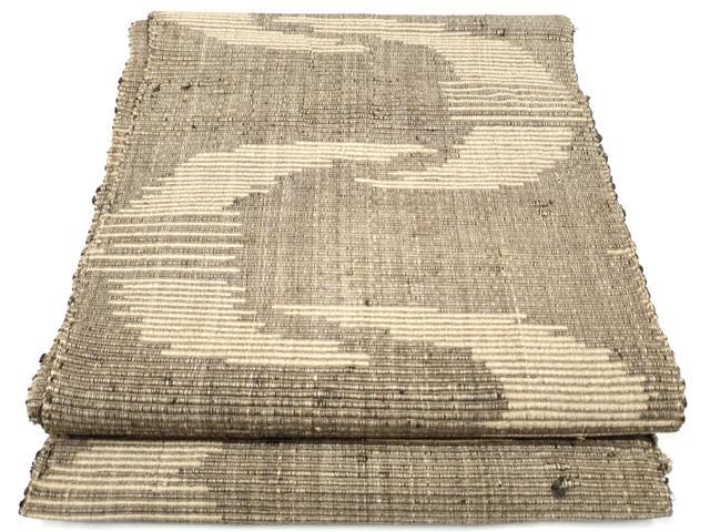 平和屋着物●八寸名古屋帯　紬地　流水文　正絹　逸品　CABH4809hy｜平和屋