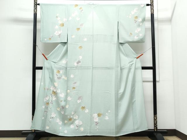 平和屋着物*夏物 訪問着 絽 蔦の葉文 金彩 正絹 逸品 CABJ0883th|平和屋