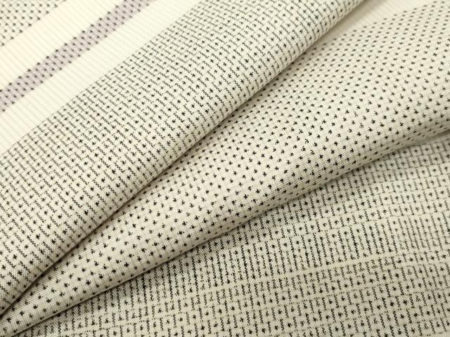 平和屋着物●本場大島紬 白大島 100亀甲 横段文 正絹 逸品 CABG4421gh|平和屋