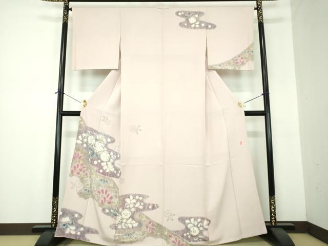 平和屋着物●十日町　名門　滝泰謹製　訪問着　絞り　辻が花　正絹　逸品　DABF7203ps｜平和屋