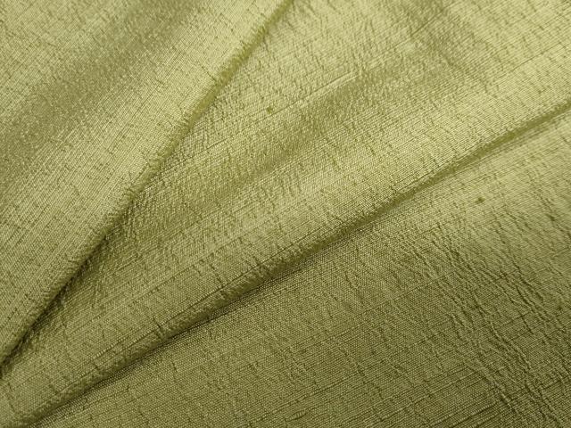平和屋着物●上質な紬 柳茶色 正絹 逸品 DABF1492ud|平和屋