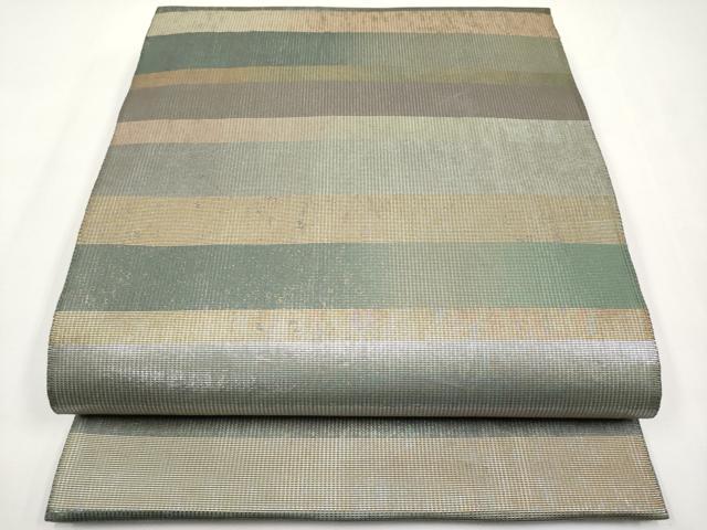 平和屋着物＊夏物 六通柄袋帯 横段文 金銀糸 正絹 逸品 CABI8739tx｜平和屋
