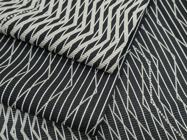 平和屋着物＊夏物 小紋 絽 吉祥文 黒地 ロング丈 正絹 逸品 CABJ0865th｜平和屋