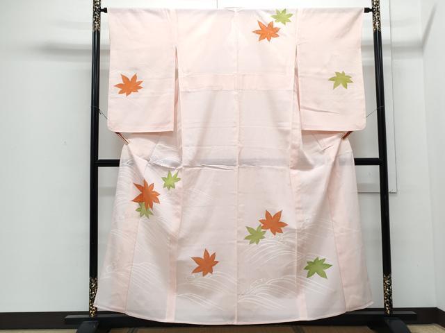 平和屋着物＊夏物 訪問着 絽 流水楓文 銀彩 正絹 逸品 CABJ0945th｜平和屋